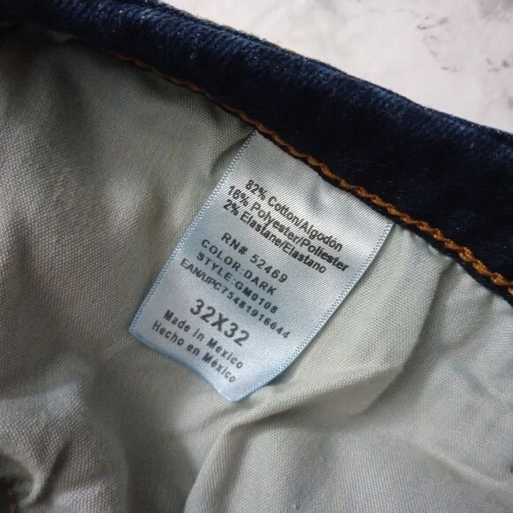 George Straight Leg Dark Denim Jeans Men's Size 32x32 - Picture 4 of 4